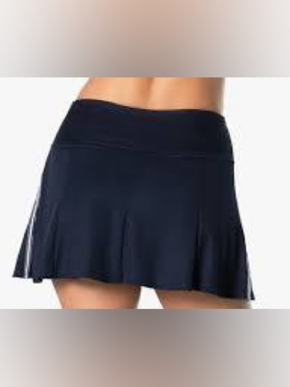 Lucky in Love tennis skirt skort navy blue womens athletic pickleball stripe